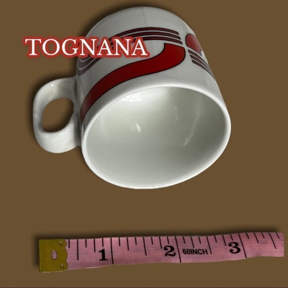 TOGNANA China Vintage Retro 4 piece Espresso Set Red and Brown - Picture 10 of 10